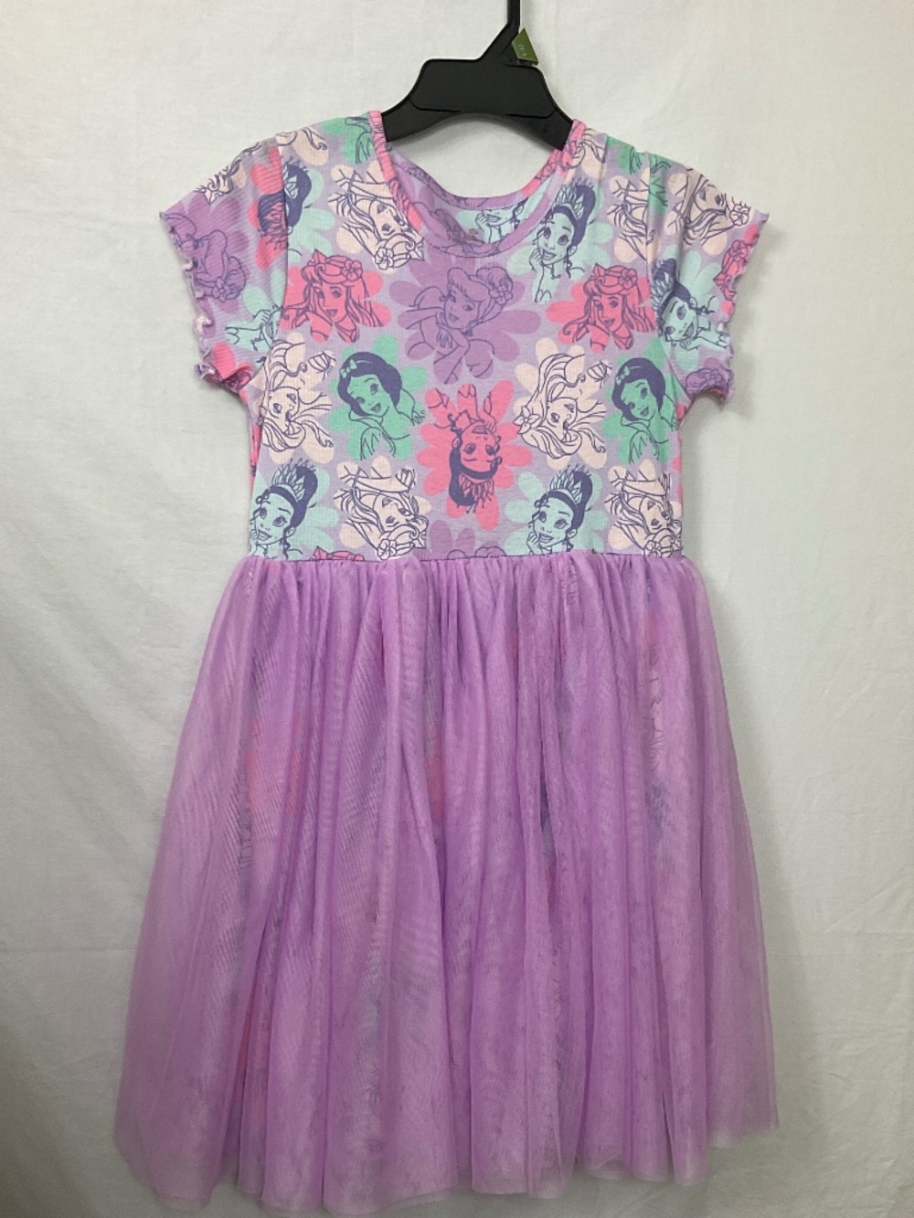 Disney Princess Tulle Casual Short Sleeve Dress Girls Size 10-12